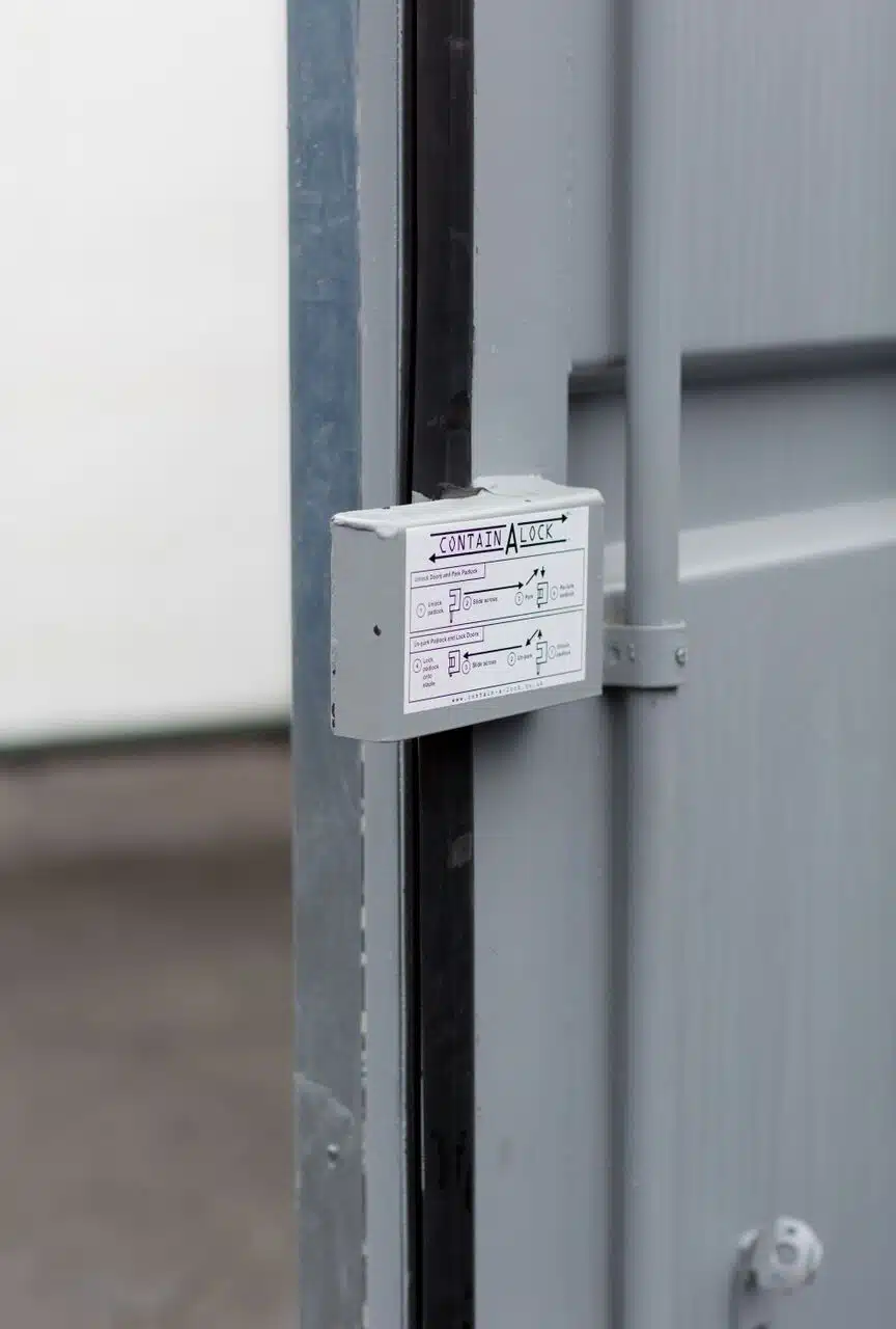 grey container with contain-a-lock